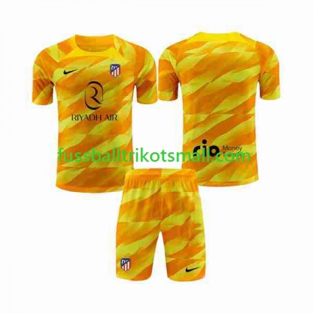 Fußballtrikots Atlético Madrid Torwart Kinder Orange 2023-2024 Kurzarm